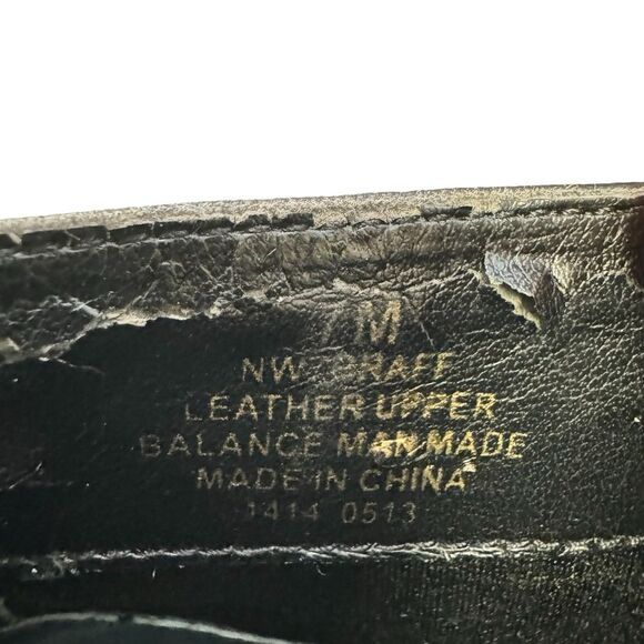 Black‎ Leather Ankle Boots with Gold Studded Heel Accent Booties - Picture 7 of 12